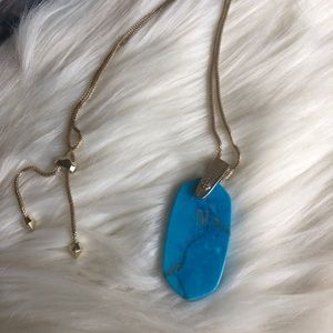Kendra Scott Inez gold/aqua howlite necklace